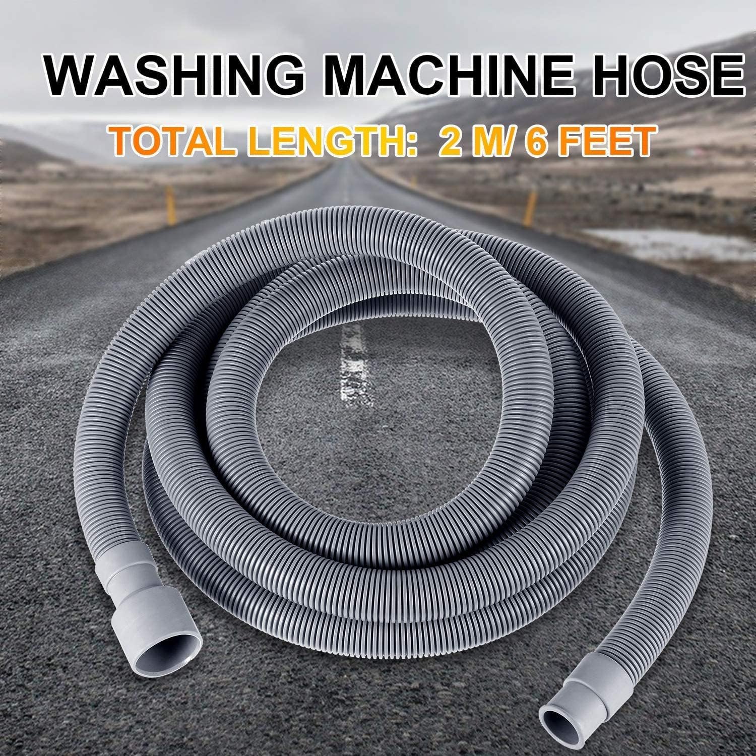 5 Foot Corrugated Washing Machine Drain Hose Kit, detail view